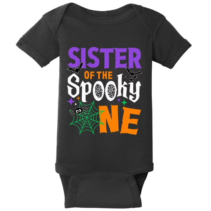 Sister Of The Spooky One Halloween 1st Birthday Baby Bodysuit