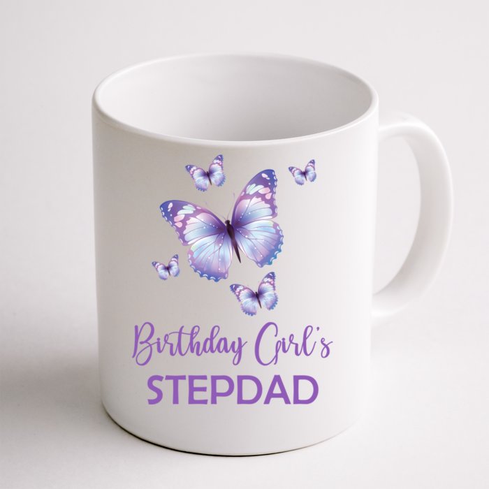 Stepdad Of The Birthday Butterfly Family 1st Birthday Meaningful Gift Front & Back Coffee Mug