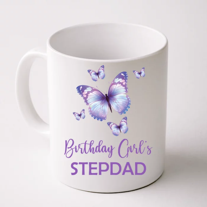 Stepdad Of The Birthday Butterfly Family 1st Birthday Meaningful Gift Front & Back Coffee Mug