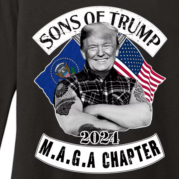 Sons Of Trump 2024 M.A.G.A Chapter MAGA Womens CVC Long Sleeve Shirt