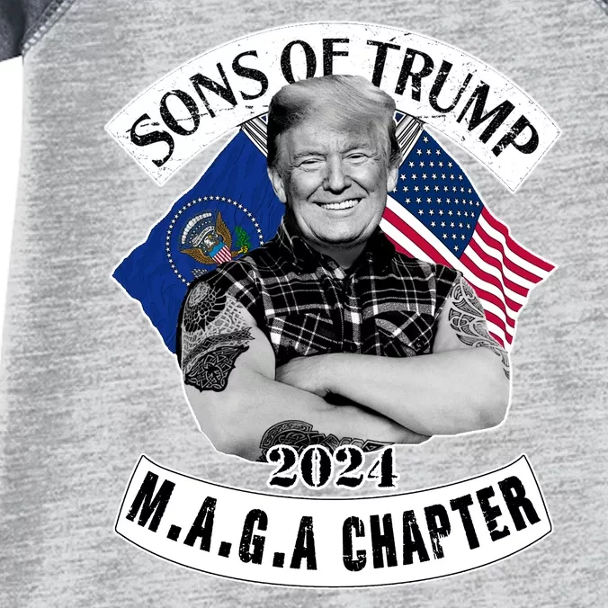 Sons Of Trump 2024 M.A.G.A Chapter MAGA Infant Baby Jersey Bodysuit