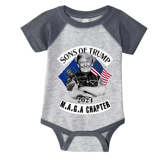 Sons Of Trump 2024 M.A.G.A Chapter MAGA Infant Baby Jersey Bodysuit