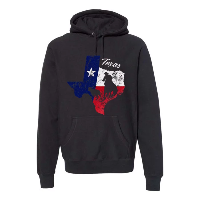 State Of Texas Flag Map Distressed Native Texan Tx Premium Hoodie