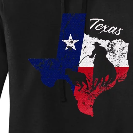 State Of Texas Flag Map Distressed Native Texan Tx Women's Pullover Hoodie