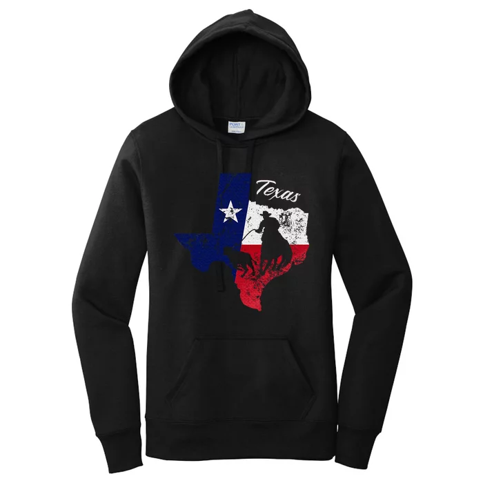 State Of Texas Flag Map Distressed Native Texan Tx Women's Pullover Hoodie