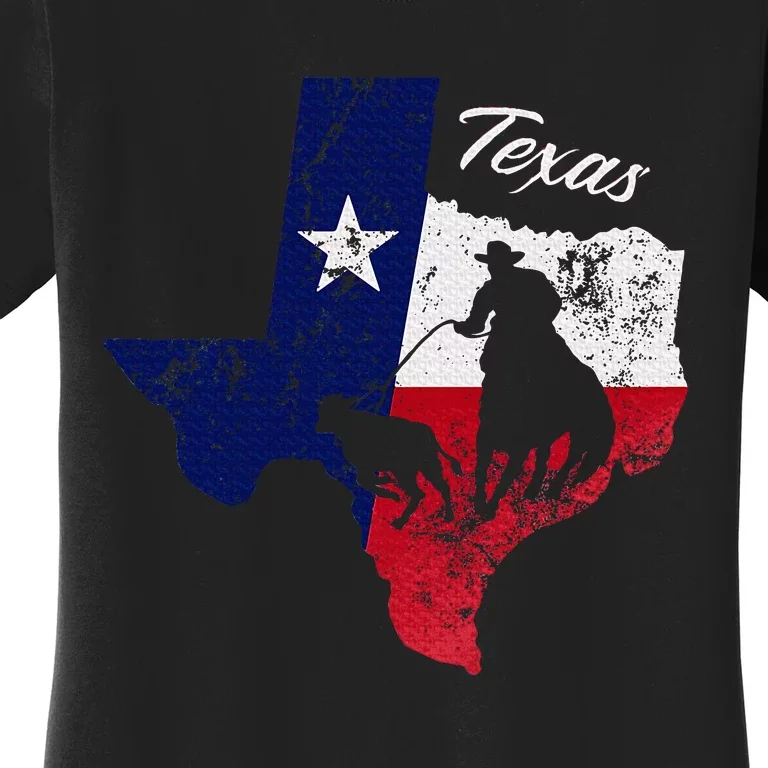 State Of Texas Flag Map Distressed Native Texan Tx Women's T-Shirt