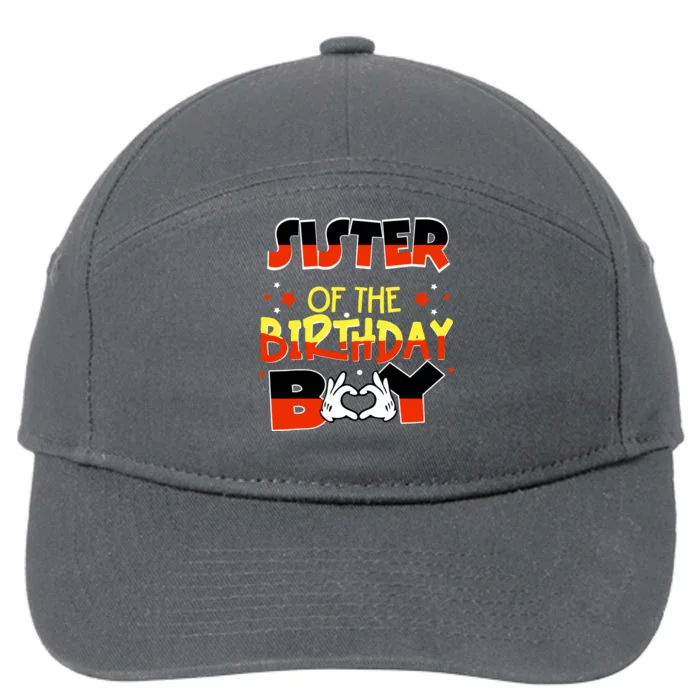 Sister Of The Birthday Boy Mouse Family Matching 7-Panel Snapback Hat