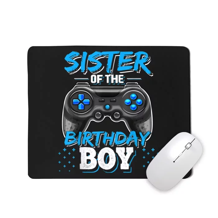 Sister Of The Birthday Boy Matching Video Game Birthday Gift Mousepad