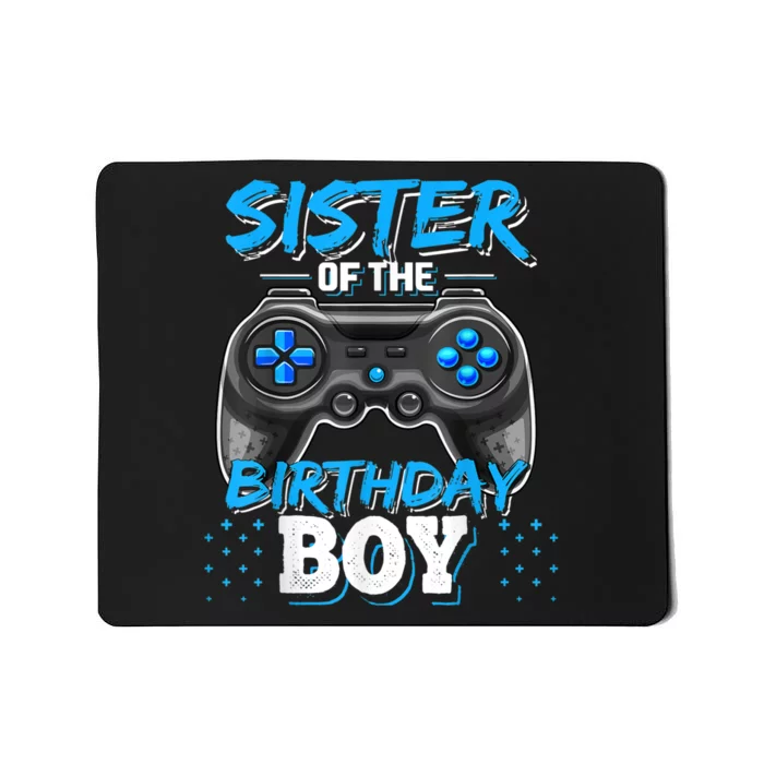 Sister Of The Birthday Boy Matching Video Game Birthday Gift Mousepad