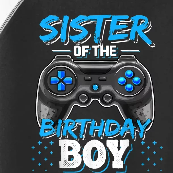 Sister Of The Birthday Boy Matching Video Game Birthday Gift Toddler Fine Jersey T-Shirt