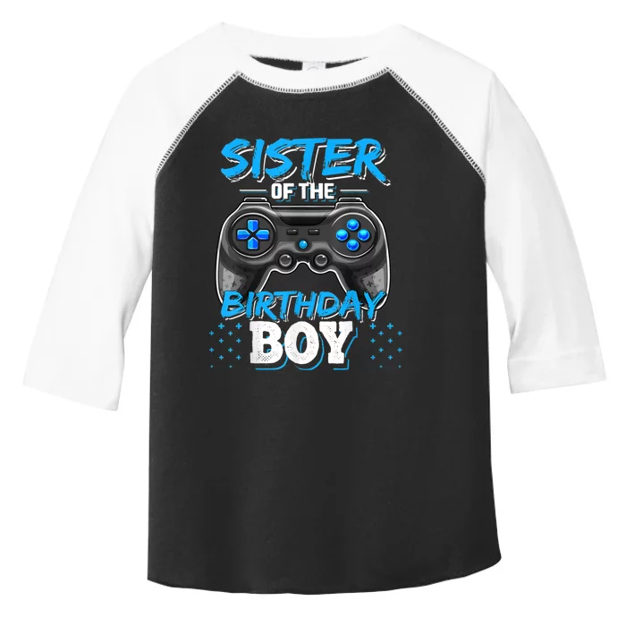 Sister Of The Birthday Boy Matching Video Game Birthday Gift Toddler Fine Jersey T-Shirt