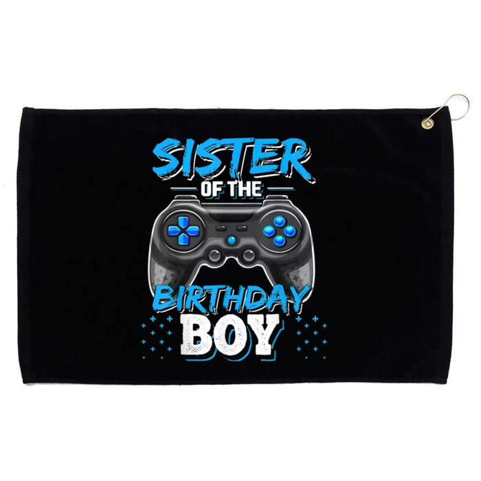 Sister Of The Birthday Boy Matching Video Game Birthday Gift Grommeted Golf Towel