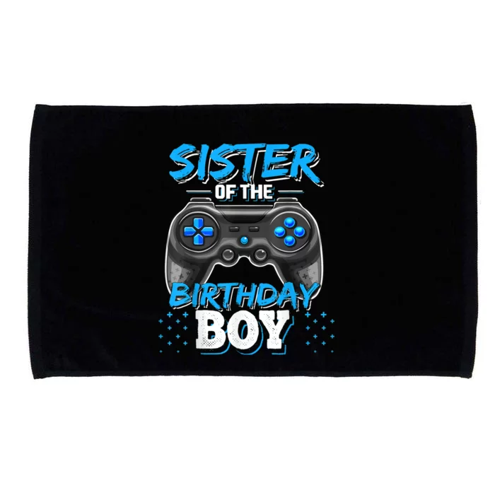 Sister Of The Birthday Boy Matching Video Game Birthday Gift Microfiber Hand Towel