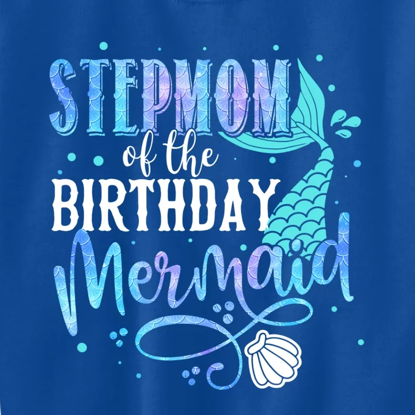 Stepmom Of The Birthday Mermaid Family Matching Party Squad Great Gift Kids Sweatshirt