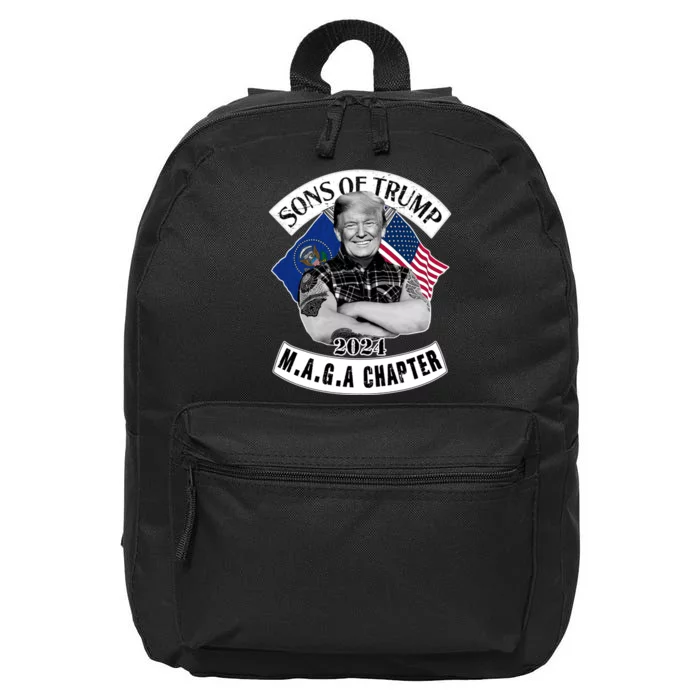 Sons Of Trump 2024 Biker Funny 16 in Basic Backpack