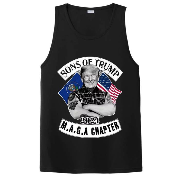 Sons Of Trump 2024 Biker Funny Performance Tank