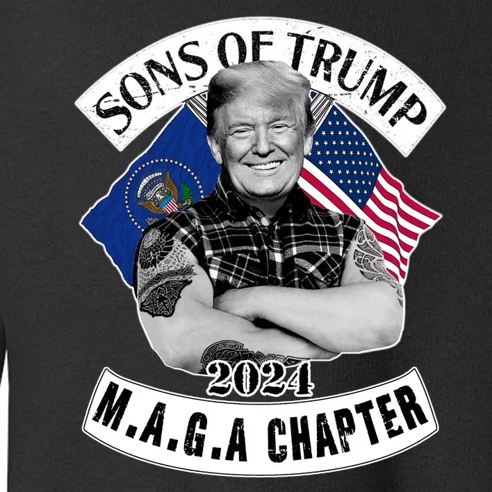 Sons Of Trump 2024 Biker Funny Toddler Sweatshirt