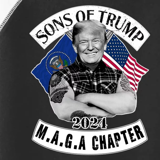 Sons Of Trump 2024 Biker Funny Toddler Fine Jersey T-Shirt