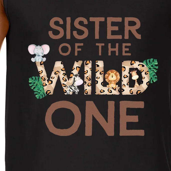 Sister Of The Wild One Animal Safari 1st Birthday Theme Comfort Colors® Tank Top