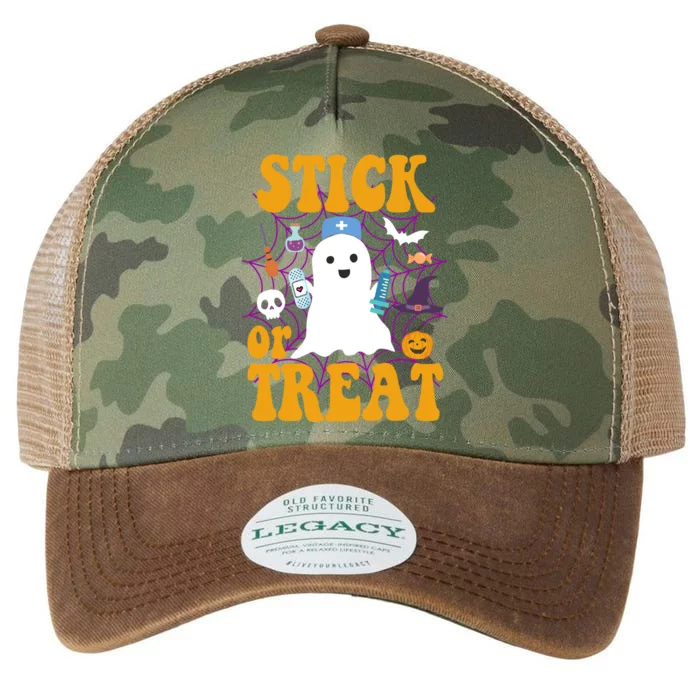 Stick Or Treat Halloween Nurse Ghost Legacy Tie Dye Trucker Hat