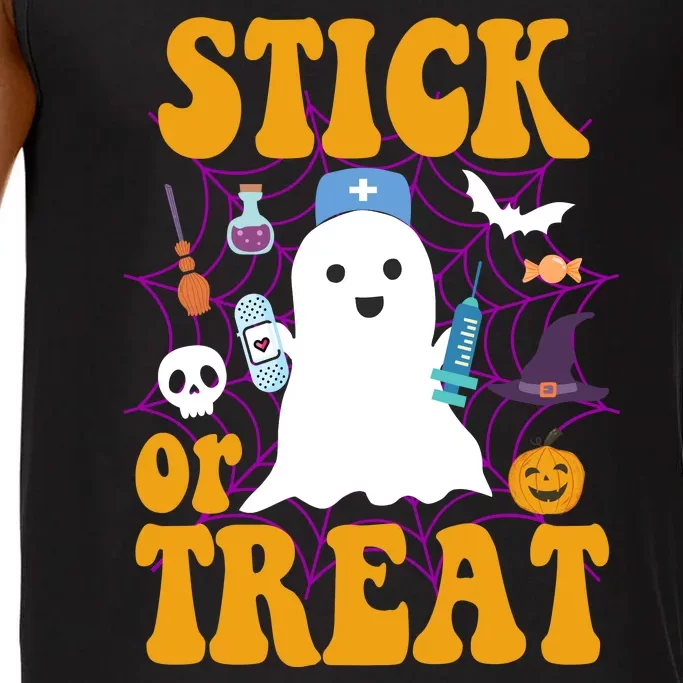 Stick Or Treat Halloween Nurse Ghost Comfort Colors® Tank Top