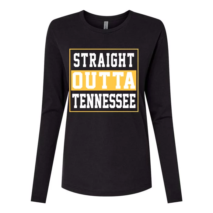 Straight Outta Tennessee Womens Cotton Relaxed Long Sleeve T-Shirt