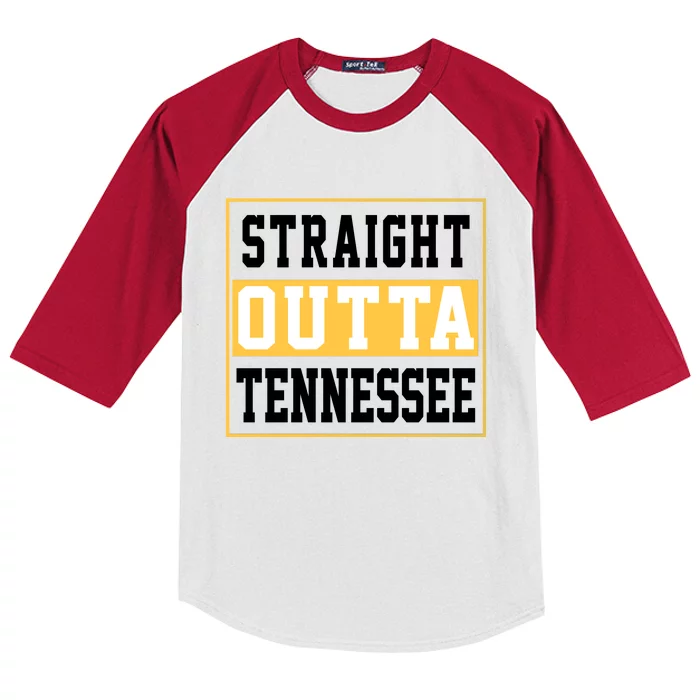 Straight Outta Tennessee Kids Colorblock Raglan Jersey