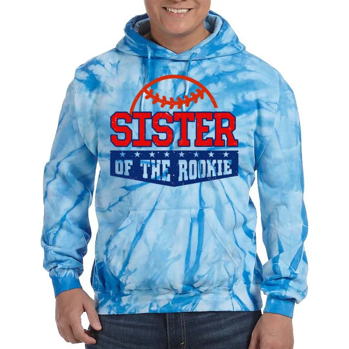 Sister Of The Rookie Baseball 1st birthday Party Matching Tie Dye Hoodie