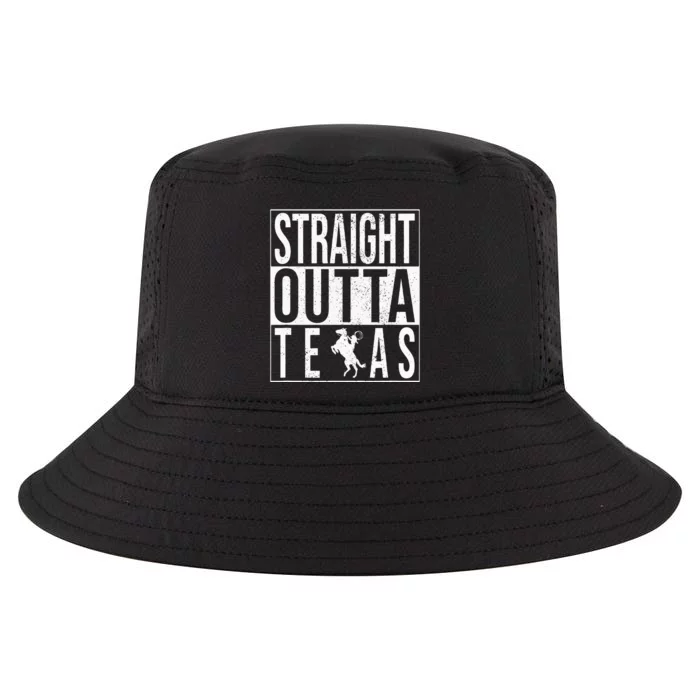 Straight Outta Texas Longhorn Cowboy And Rodeo Cool Comfort Performance Bucket Hat