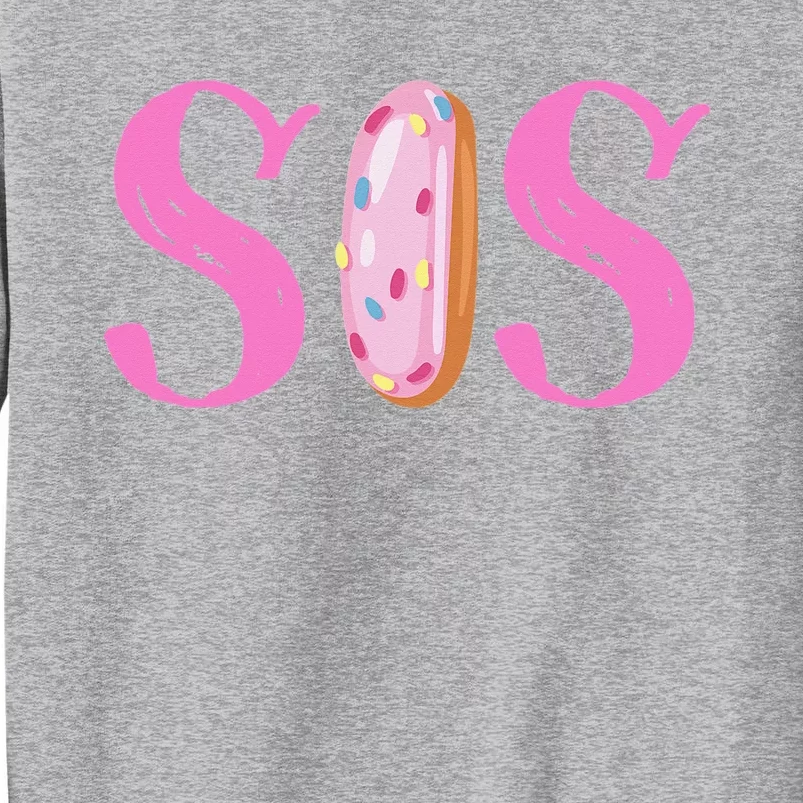 Sister of The Sweet One Birthday Donut 1st Birthday Tall Sweatshirt