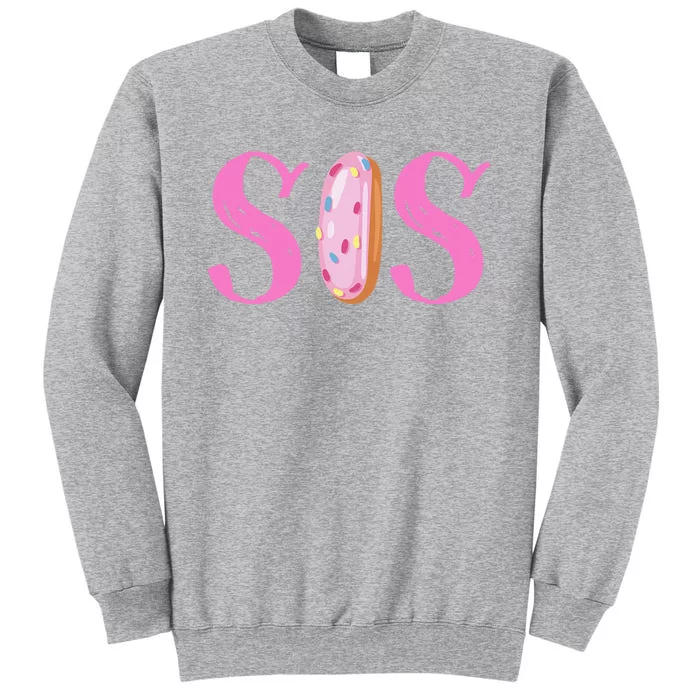 Sister of The Sweet One Birthday Donut 1st Birthday Tall Sweatshirt