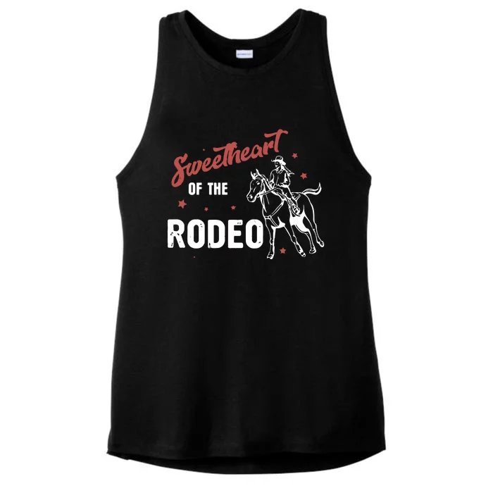 Sweetheart Of The Rodeo Western 70s Vintage Style Ladies Tri-Blend Wicking Tank