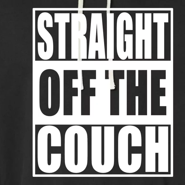 Straight Off The Couch Funny Football Offensive Garment-Dyed Fleece Hoodie