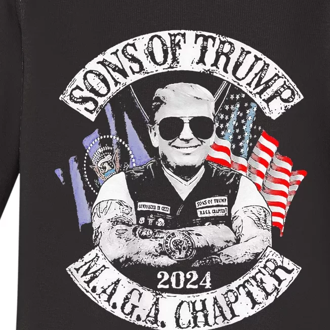 Sons of Trump Maga Chapter 2024 Baby Long Sleeve Bodysuit