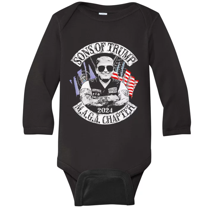 Sons of Trump Maga Chapter 2024 Baby Long Sleeve Bodysuit