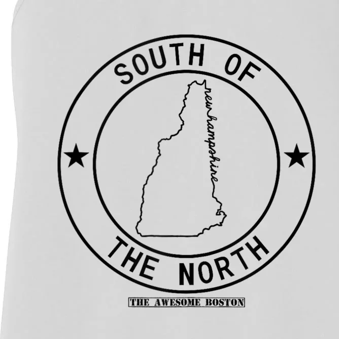 South Of The North New Hampshire State Graphic Women's Racerback Tank