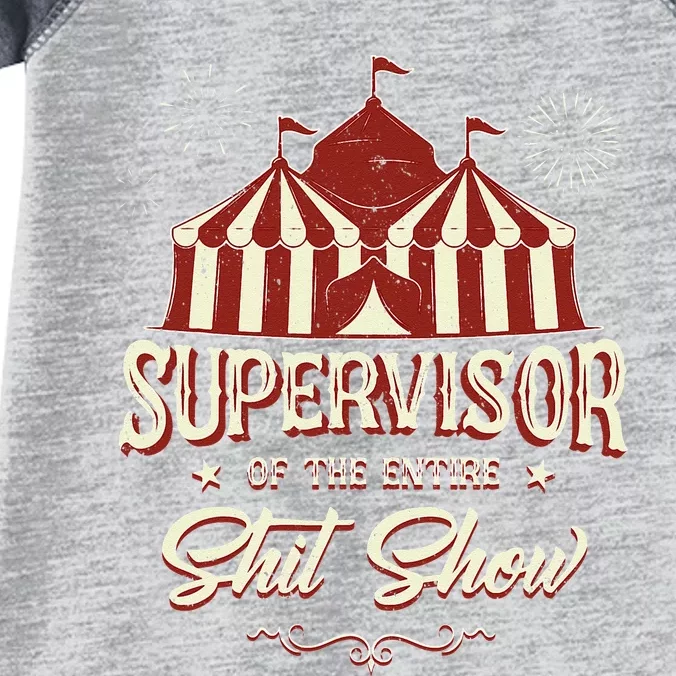 Supervisor Of The Entire Shit Show Funny Circus Boss Infant Baby Jersey Bodysuit