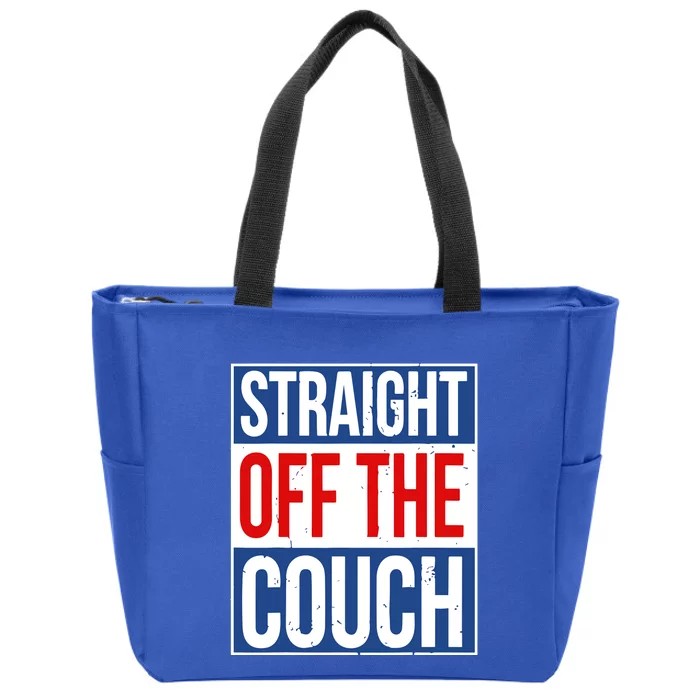 Straight Off The Couch Funny Football Meme Zip Tote Bag