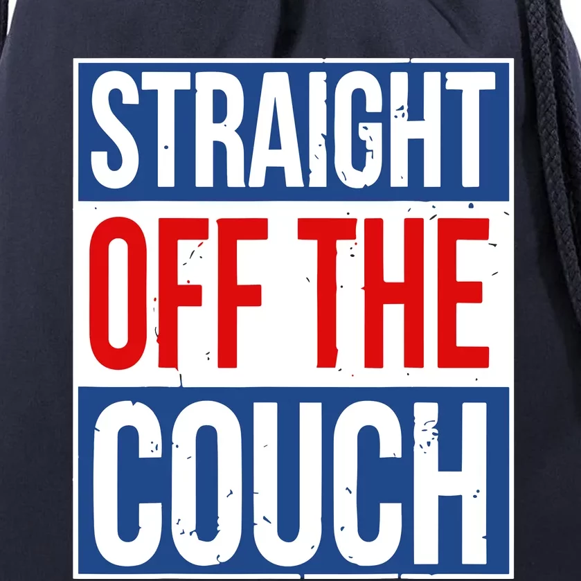 Straight Off The Couch Funny Football Meme Drawstring Bag