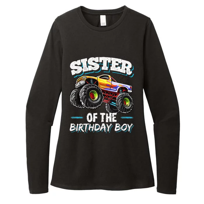 Sister of the Birthday Monster Truck Birthday Party Womens CVC Long Sleeve Shirt