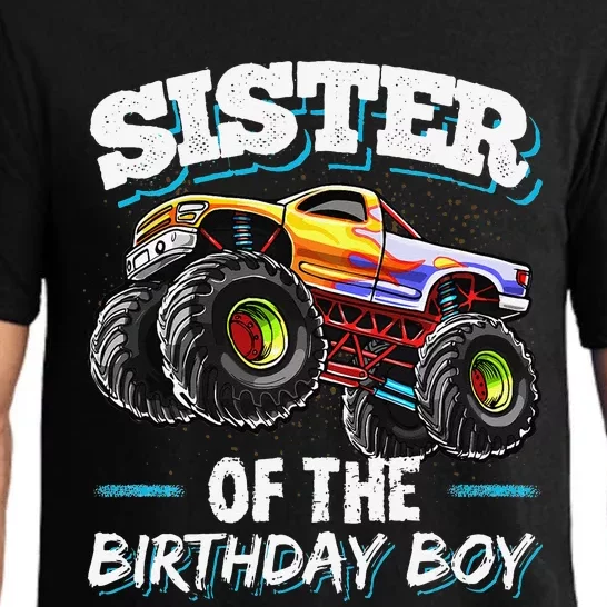 Sister of the Birthday Monster Truck Birthday Party Pajama Set