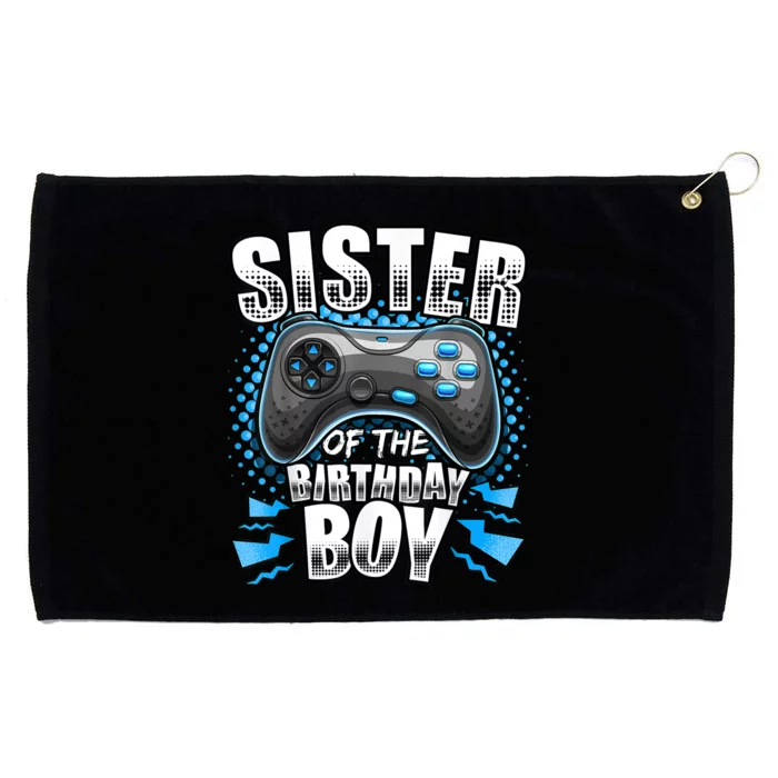 Sister Of The Birthday Boy Matching Video Game Birthday Grommeted Golf Towel