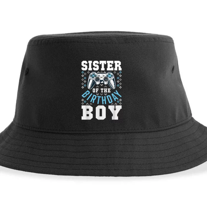 Sister Of The Birthday Boy Matching Video Gamer Birthday Sustainable Bucket Hat