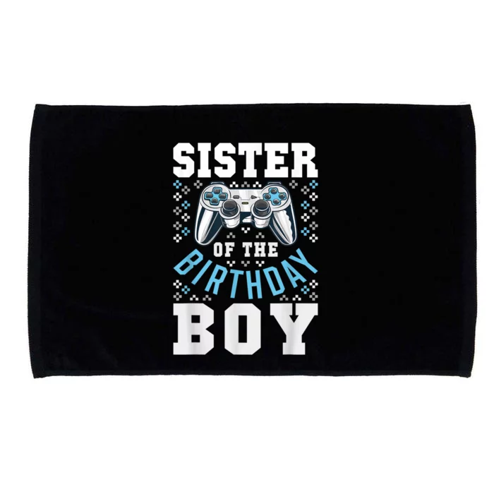 Sister Of The Birthday Boy Matching Video Gamer Birthday Microfiber Hand Towel