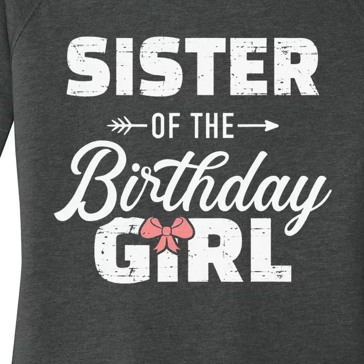 Sister of the birthday daughter matching family Women's Perfect Tri Tunic Long Sleeve Shirt