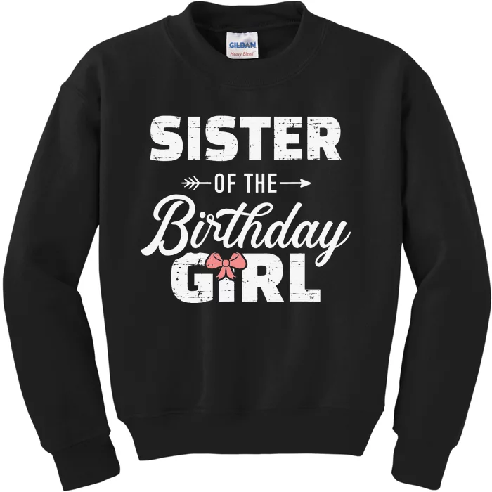 Sister of the birthday daughter matching family Kids Sweatshirt