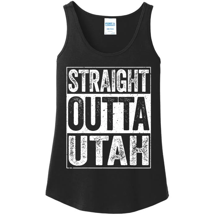 Straight Outta Utah Ut State Gift Ladies Essential Tank