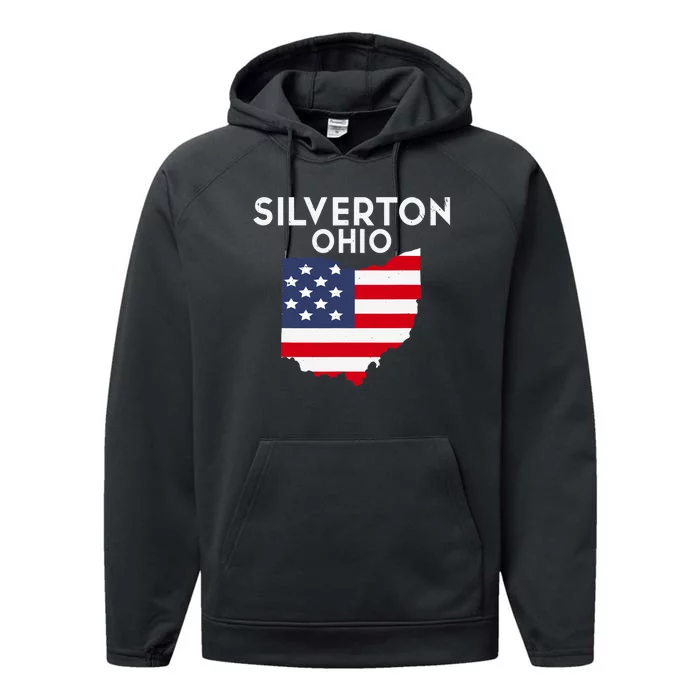 Silverton Ohio USA State America Travel Ohioan Performance Fleece Hoodie