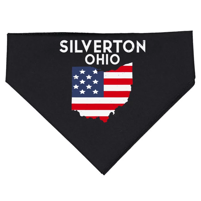 Silverton Ohio USA State America Travel Ohioan USA-Made Doggie Bandana