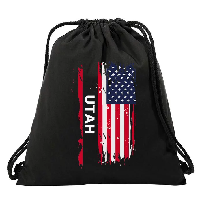 State Of Utah Drawstring Bag